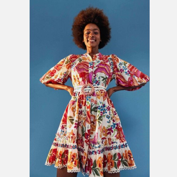 FARM Rio | Dresses | Farm Rio Spring Bananas Belt Mini Dress | Poshmark